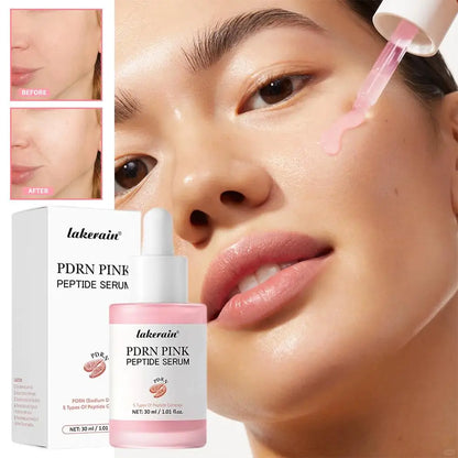 PDRN Pink Peptide Serum, Pink Glow Serum, Peptide Niacinamide Hydrating  Moisturizing Firming,Uneven Skin Tone,Korean Skin Care