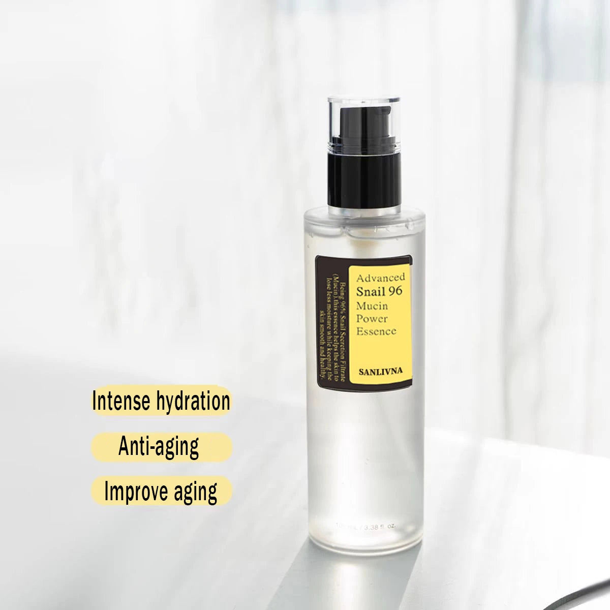 Snail Mucin 96% Korean Skin Care Facial Essence Fading Fine Lines Repair Essence Firming Facial Snail Brightening Anti-Aging