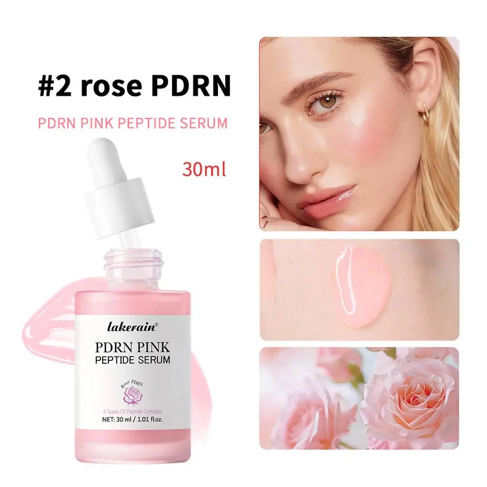 PDRN Pink Peptide Serum, Pink Glow Serum, Peptide Niacinamide Hydrating  Moisturizing Firming,Uneven Skin Tone,Korean Skin Care