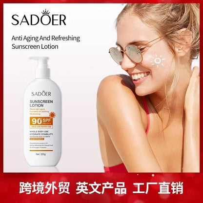 SPF 90+ Whitening Sunscreen | Deep Hydration, UV Protection & Anti-Aging Care
